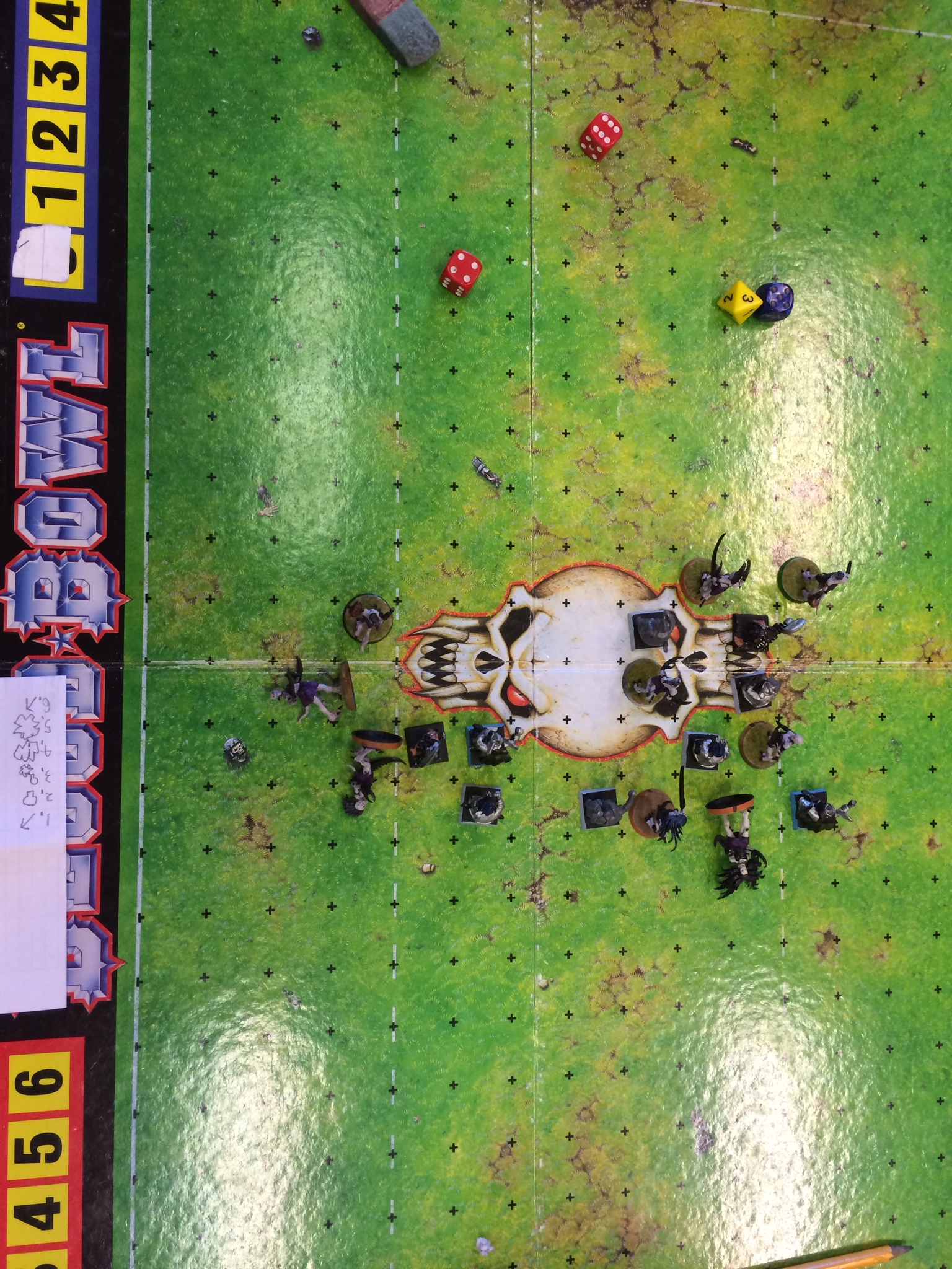 A game of Bloodbowl