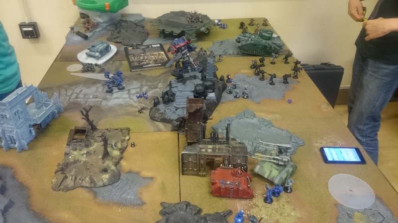 A game of 40k 7th, Imperial vs Chaos